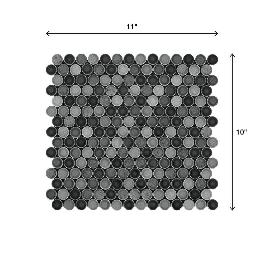 Decor Accents Hanlon Bee 10 in. x 11 in. x 8 mm Porcelain Penny Round Mosaic Floor and Wall Tile (0.83 sq. ft./Each) by Daltile 7 Decor Accents Hanlon Bee 10 in. x 11 in. x 8 mm Porcelain Penny Round Mosaic Floor and Wall Tile (0.83 sq. ft./Each) by Daltile - Image 5