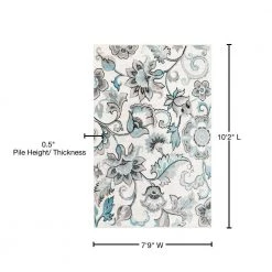 Boho Odesa Ivory/Aqua 8 ft. x 10 ft. Floral Area Rug by Home Dynamix -Daltile Sales Store ivory aqua home dynamix area rugs 1 hd6200 128 76 1000