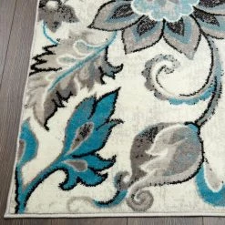 Boho Odesa Ivory/Aqua 8 ft. x 10 ft. Floral Area Rug by Home Dynamix -Daltile Sales Store ivory aqua home dynamix area rugs 1 hd6200 128 c3 1000