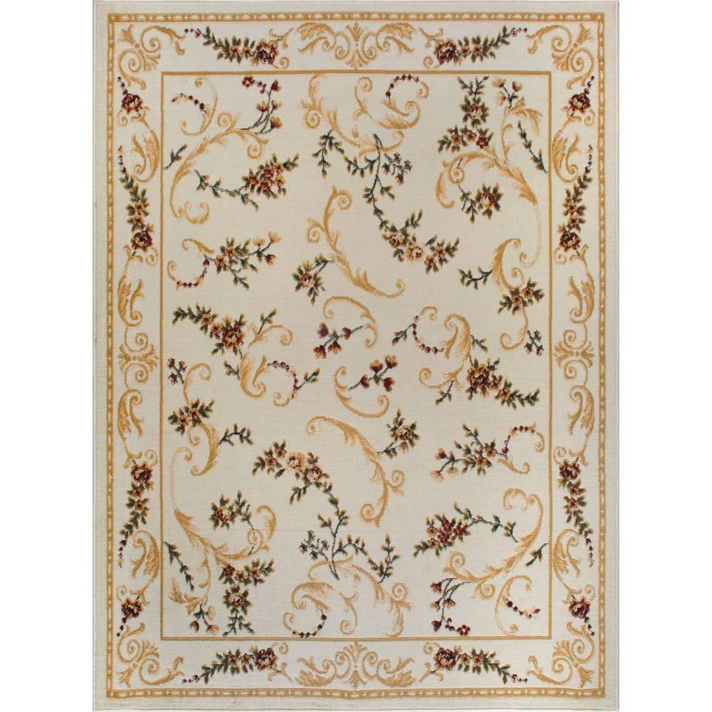 Optimum Ivory/Beige 8 ft. x 10 ft. Floral Indoor Area Rug by Home Dynamix 3 Optimum Ivory/Beige 8 ft. x 10 ft. Floral Indoor Area Rug by Home Dynamix