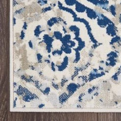 Melrose Audrey Ivory/Blue 9 ft. x 12 ft. Medallion Area Rug by Home Dynamix -Daltile Sales Store ivory blue home dynamix area rugs 10 7060 682 c3 1000