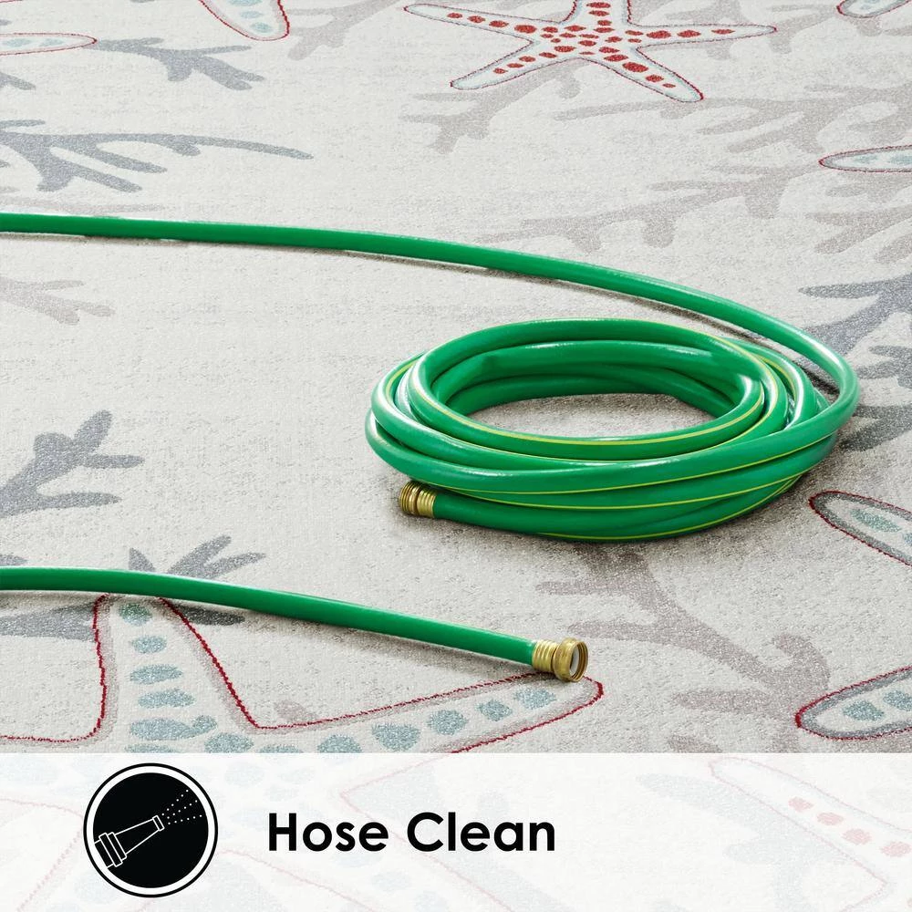 Marine Coral Navy Ivory/Blue 8 ft. x 10 ft. Starfish Indoor/Outdoor Area Rug by Home Dynamix 7 Marine Coral Navy Ivory/Blue 8 ft. x 10 ft. Starfish Indoor/Outdoor Area Rug by Home Dynamix - Image 5