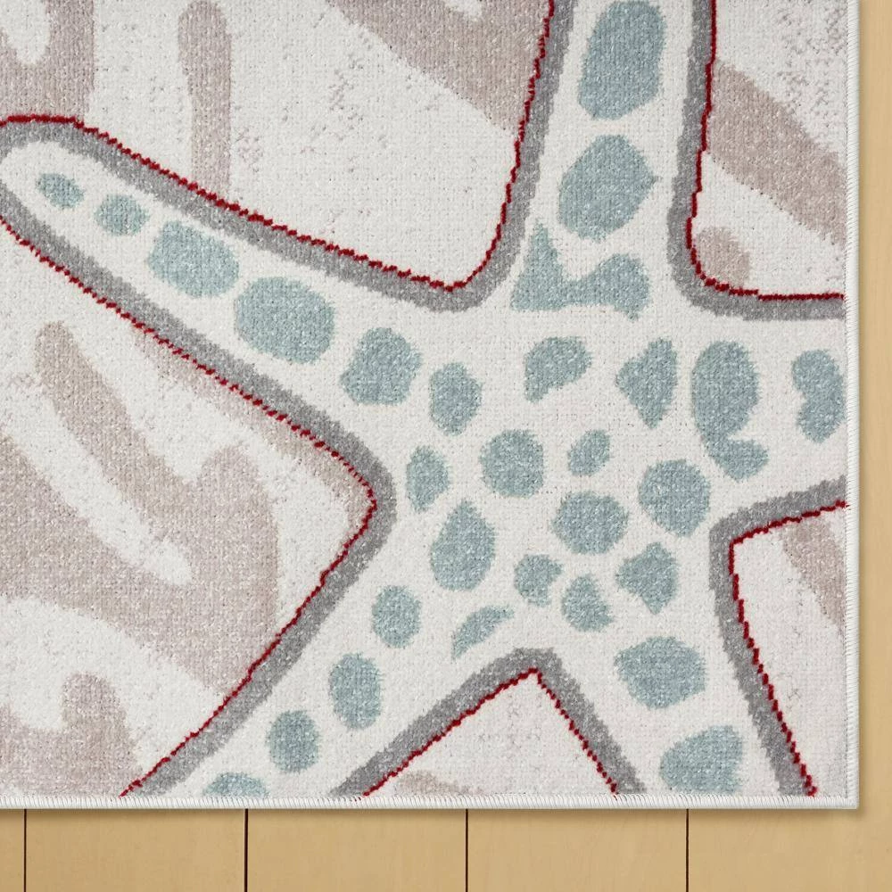Marine Coral Navy Ivory/Blue 8 ft. x 10 ft. Starfish Indoor/Outdoor Area Rug by Home Dynamix 8 Marine Coral Navy Ivory/Blue 8 ft. x 10 ft. Starfish Indoor/Outdoor Area Rug by Home Dynamix - Image 6