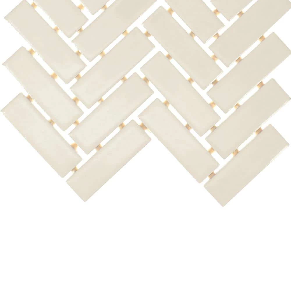 Restore Ivory 9 in. x 12 in. Glazed Ceramic Herringbone Mosaic Tile (0.6 sq. ft./each) by Daltile 7 Restore Ivory 9 in. x 12 in. Glazed Ceramic Herringbone Mosaic Tile (0.6 sq. ft./each) by Daltile - Image 5