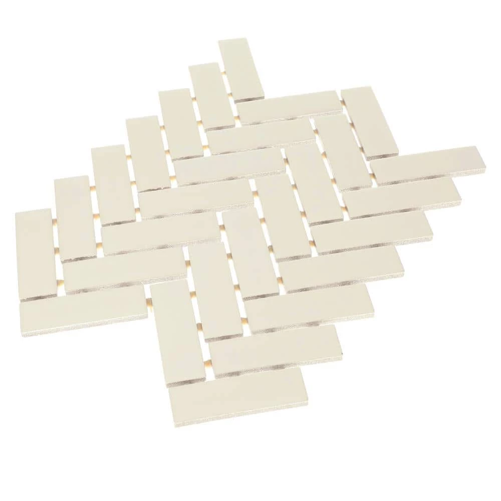 Restore Ivory 9 in. x 12 in. Glazed Ceramic Herringbone Mosaic Tile (0.6 sq. ft./each) by Daltile 5 Restore Ivory 9 in. x 12 in. Glazed Ceramic Herringbone Mosaic Tile (0.6 sq. ft./each) by Daltile - Image 3