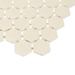Restore Ivory 10 in. x 12 in. x Glazed Ceramic Mosaic Tile (0.81 sq. ft./each) by Daltile -Daltile Sales Store ivory daltile ceramic tile k17515hexms1p2 77 1000