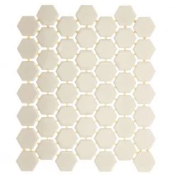 Restore Ivory 10 in. x 12 in. x Glazed Ceramic Mosaic Tile (0.81 sq. ft./each) by Daltile -Daltile Sales Store ivory daltile ceramic tile k17515hexms1p2 a0 1000