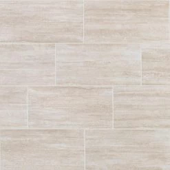 Glendale Ivory Matte 12 in. x 24 in. Glazed Porcelain Floor and Wall Tile (15.6 sq. ft./Case) by Daltile