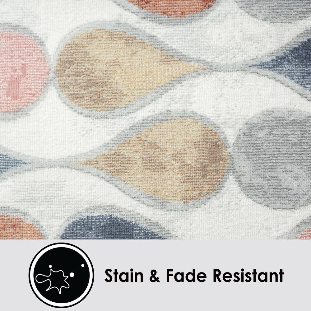 Helen Rein Ivory/Grey 8 ft. x 10 ft. Geometric Area Rug by Home Dynamix 5 Helen Rein Ivory/Grey 8 ft. x 10 ft. Geometric Area Rug by Home Dynamix - Image 3