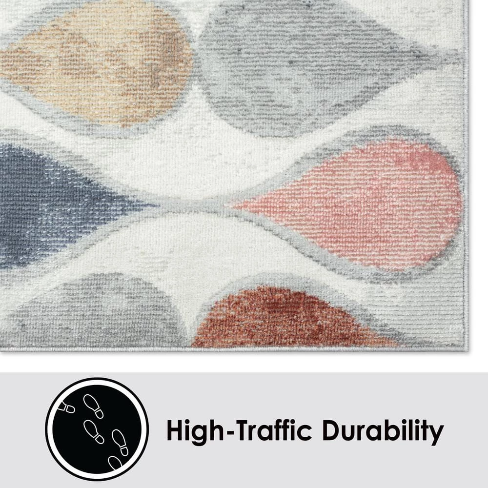 Helen Rein Ivory/Grey 8 ft. x 10 ft. Geometric Area Rug by Home Dynamix 6 Helen Rein Ivory/Grey 8 ft. x 10 ft. Geometric Area Rug by Home Dynamix - Image 4