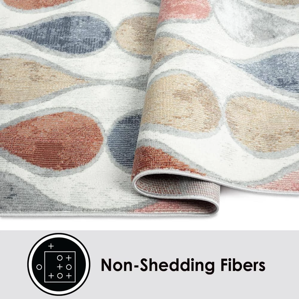 Helen Rein Ivory/Grey 8 ft. x 10 ft. Geometric Area Rug by Home Dynamix 7 Helen Rein Ivory/Grey 8 ft. x 10 ft. Geometric Area Rug by Home Dynamix - Image 5