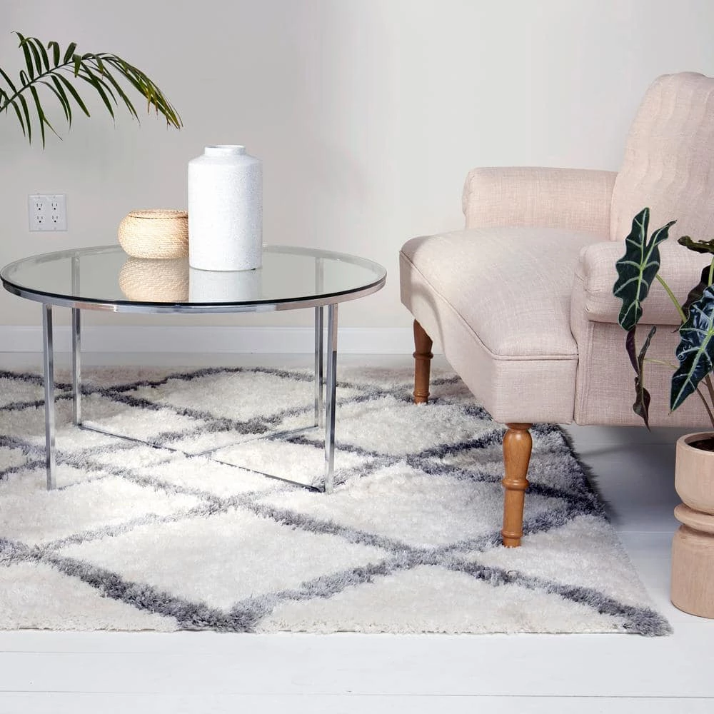 Carmela Ivory/Grey 8 ft. x 10 ft. Shag Area Rug by Home Dynamix 5 Carmela Ivory/Grey 8 ft. x 10 ft. Shag Area Rug by Home Dynamix - Image 3