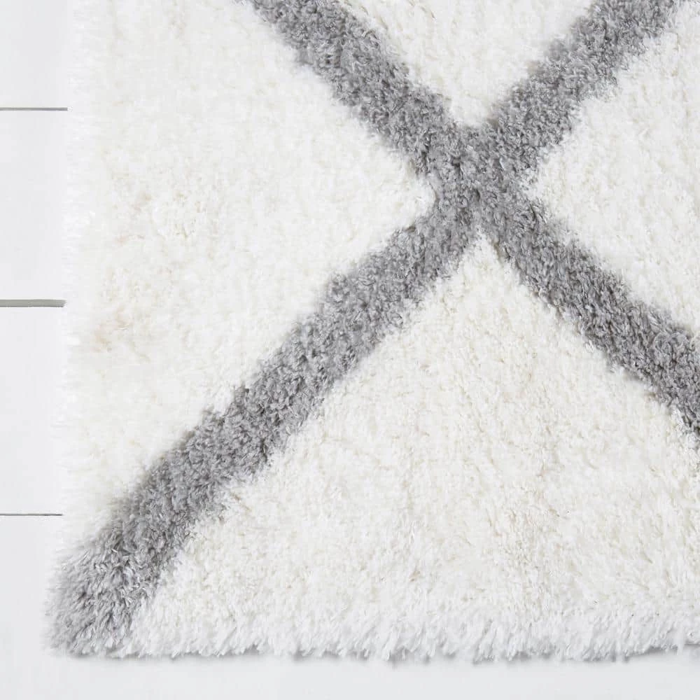 Carmela Ivory/Grey 8 ft. x 10 ft. Shag Area Rug by Home Dynamix 6 Carmela Ivory/Grey 8 ft. x 10 ft. Shag Area Rug by Home Dynamix - Image 4