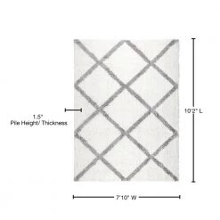 Carmela Ivory/Grey 8 ft. x 10 ft. Shag Area Rug by Home Dynamix 13 Carmela Ivory/Grey 8 ft. x 10 ft. Shag Area Rug by Home Dynamix -Daltile Sales Store ivory grey home dynamix area rugs 1 3662 123 fa 1000