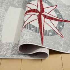 Marine Helm Ivory/Grey 8 ft. x 10 ft. Ship Wheel Indoor/Outdoor Area Rug by Home Dynamix -Daltile Sales Store ivory grey home dynamix outdoor rugs 1 22120 102 1f 1000