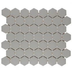 Restore Matte Natural Gray Hexagon 10 in. x 12 in. x 6mm Glazed Ceramic Mosaic Tile (0.81 sq. ft.) by Daltile
