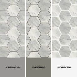 Restore Mist Honed 12 in. x 12 in. Marble Mosaic Tile (0.97 sq. ft./ piece) by Daltile -Daltile Sales Store mist daltile marble tile st832hexccms1u 1d 1000