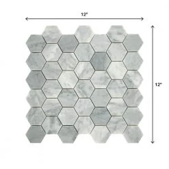 Restore Mist Honed 12 in. x 12 in. Marble Mosaic Tile (0.97 sq. ft./ piece) by Daltile -Daltile Sales Store mist daltile marble tile st832hexccms1u 66 1000