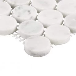 Stone Decorative Accents Mist Marble 12 in. x 11 in. Natural Stone Penny Round Mosaic Tile (9.6 sq. ft./Case) by Daltile -Daltile Sales Store mist marble daltile marble tile st52pnyrnmsccpl 1d 1000