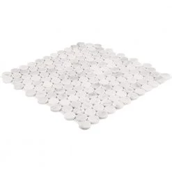 Stone Decorative Accents Mist Marble 12 in. x 11 in. Natural Stone Penny Round Mosaic Tile (9.6 sq. ft./Case) by Daltile -Daltile Sales Store mist marble daltile marble tile st52pnyrnmsccpl 40 1000