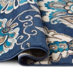 Tremont Lincoln Navy Blue/Grey 8 ft. x 10 ft. Floral Area Rug by Home Dynamix -Daltile Sales Store navy blue grey home dynamix area rugs 1n hd5714 300 1f 1000