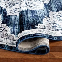 Bazaar Royal Navy Blue 8 ft. Medallion Round Area Rug by Home Dynamix -Daltile Sales Store navy blue home dynamix area rugs 8r dt178 309 1f 1000