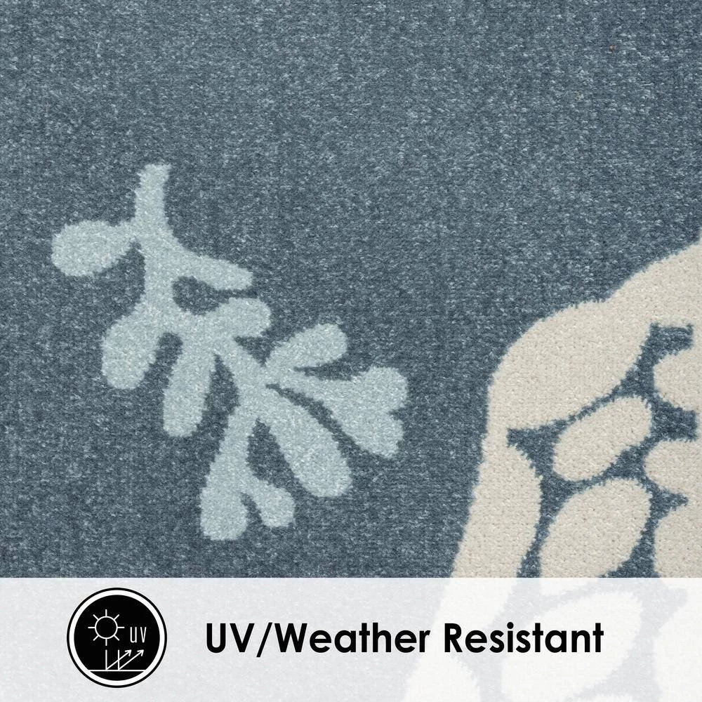 Marine Sea Turtle Navy Blue/Ivory 5 ft. x 7 ft. Indoor/Outdoor Area Rug by Home Dynamix 5 Marine Sea Turtle Navy Blue/Ivory 5 ft. x 7 ft. Indoor/Outdoor Area Rug by Home Dynamix - Image 3