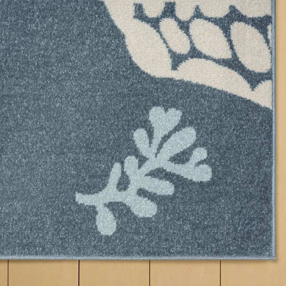 Marine Sea Turtle Navy Blue/Ivory 5 ft. x 7 ft. Indoor/Outdoor Area Rug by Home Dynamix 8 Marine Sea Turtle Navy Blue/Ivory 5 ft. x 7 ft. Indoor/Outdoor Area Rug by Home Dynamix - Image 6