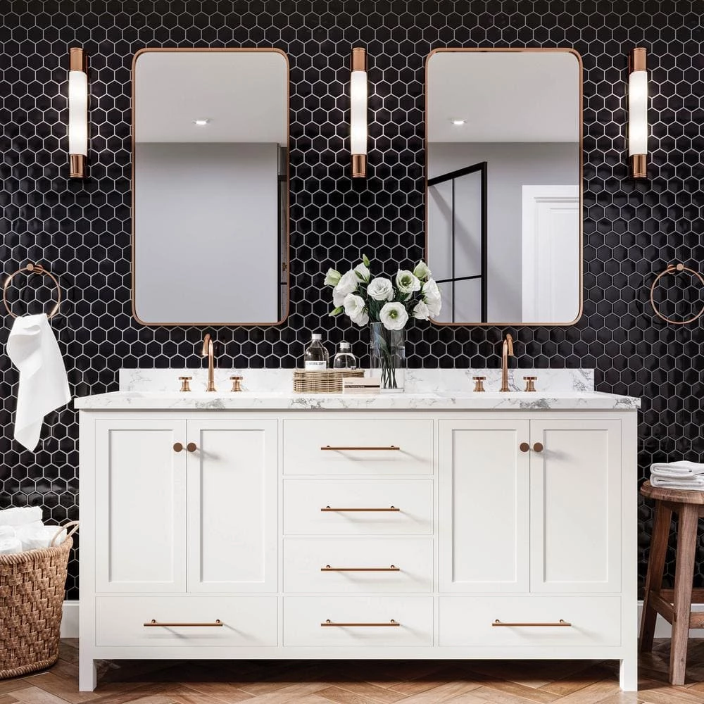 Restore Glossy Navy Hexagon 10 in. x 12 in. x 6.35 mm Glazed Ceramic Mosaic Tile (0.81 sq. ft./Each) by Daltile 4 Restore Glossy Navy Hexagon 10 in. x 12 in. x 6.35 mm Glazed Ceramic Mosaic Tile (0.81 sq. ft./Each) by Daltile - Image 2