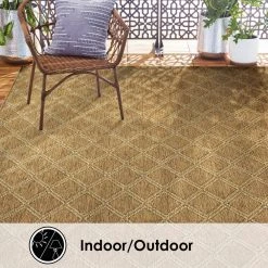 Tripolo Mila Brown/Ivory 8 ft. x 10 ft. Diamond Indoor/Outdoor Area Rug by Home Dynamix -Daltile Sales Store neutral home dynamix outdoor rugs 1 422 958 a0 1000