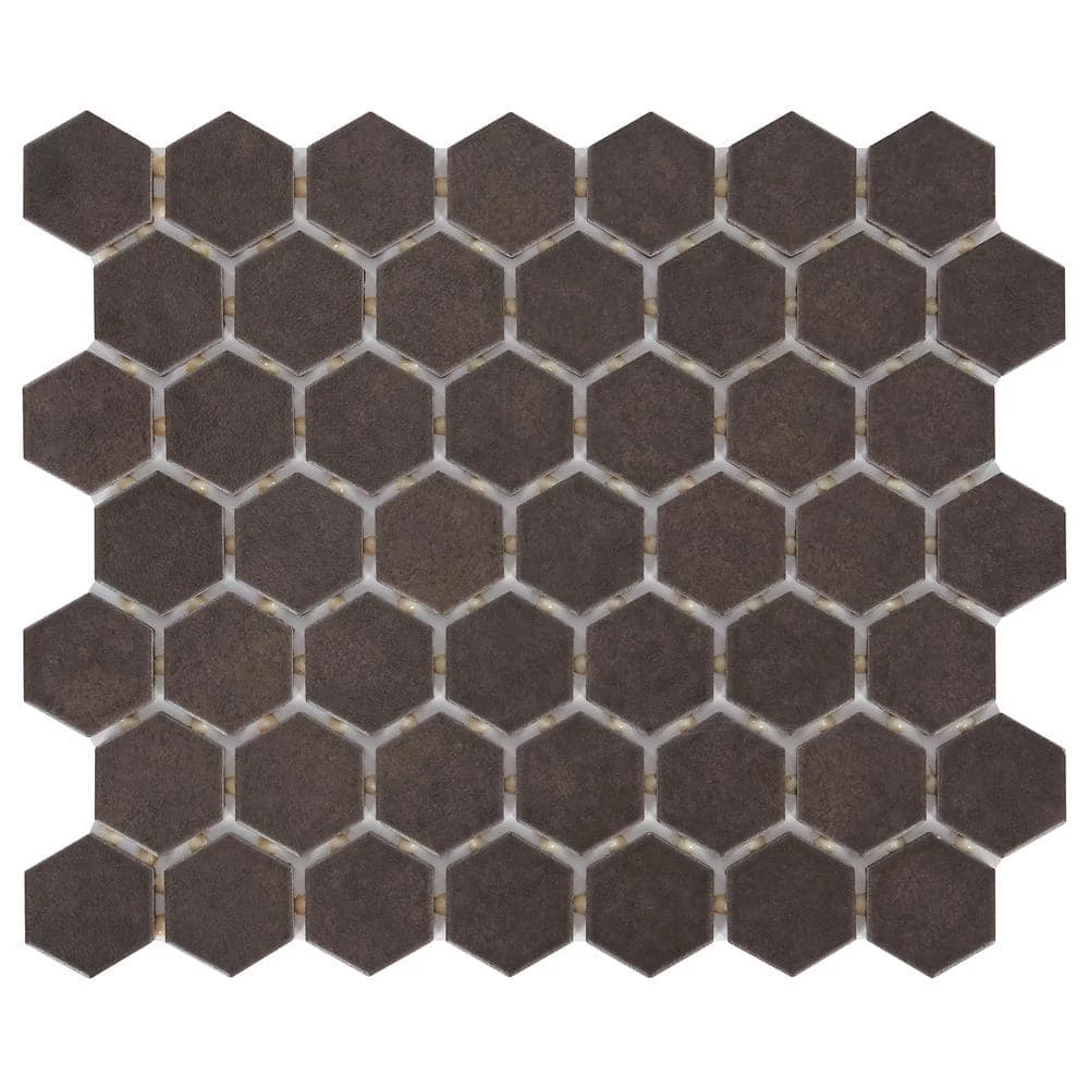 LuxeCraft Obsidian Black 10 in. x 12 in. Glazed Ceramic Hexagon Mosaic Tile (9.72 sq. ft./Case) by Daltile 3 LuxeCraft Obsidian Black 10 in. x 12 in. Glazed Ceramic Hexagon Mosaic Tile (9.72 sq. ft./Case) by Daltile