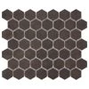 LuxeCraft Hexagon 10 in. x 12 in. x 6.35 mm Obsidian Black Glazed Ceramic Mosaic Tile (0.81 sq. ft./Each) by Daltile