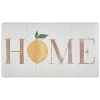 Cozy Living Lemon "Home" Off White 17.5 in. x 30 in. Anti Fatigue Kitchen Mat by Home Dynamix