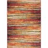 Splash Orange/Blue 3 ft. x 4 ft. Striped Area Rug by Home Dynamix
