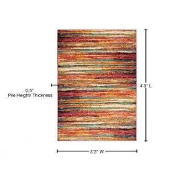 Splash Orange/Blue 3 ft. x 4 ft. Striped Area Rug by Home Dynamix -Daltile Sales Store orange blue home dynamix area rugs 3 204 999 76 1000