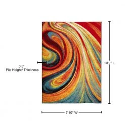 Splash Red/Blue 8 ft. x 10 ft. Abstract Area Rug by Home Dynamix 19 Splash Red/Blue 8 ft. x 10 ft. Abstract Area Rug by Home Dynamix -Daltile Sales Store red blue home dynamix area rugs 1 211 999 76 1000