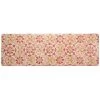 Cozy Living Turkish Tile Spice Floral Red 17.5 in. x 55 in. Anti Fatigue Kitchen Mat by Home Dynamix