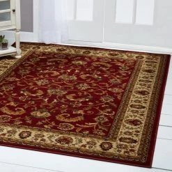 Royalty Red/Ivory 8 ft. x 10 ft. Indoor Area Rug by Home Dynamix -Daltile Sales Store red ivory home dynamix area rugs 1 3208 215 40 1000