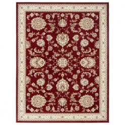 Bazaar Scarlet Red/Ivory 9 ft. x 12 ft. Medallion Area Rug by Home Dynamix