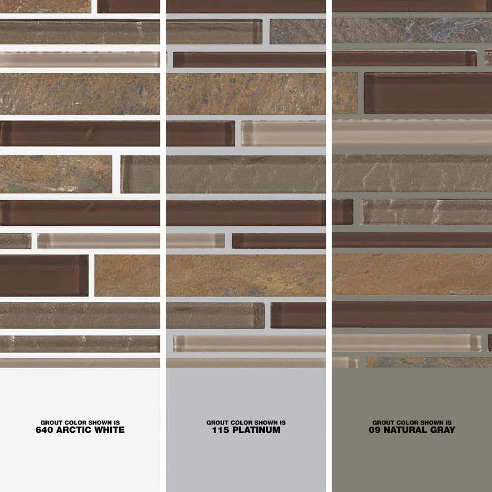 Stone Decor Rustic Slate 12 in. x 14 in. x 8 mm Stone and Glass Random Linear Mosaic Wall Tile (0.95 sq. ft./Each) by Daltile 7 Stone Decor Rustic Slate 12 in. x 14 in. x 8 mm Stone and Glass Random Linear Mosaic Wall Tile (0.95 sq. ft./Each) by Daltile - Image 5