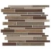 Stone Decor Rustic Slate 12 in. x 14 in. x 8 mm Stone and Glass Random Linear Mosaic Wall Tile (0.95 sq. ft./Each) by Daltile -Daltile Sales Store rustic slate with mixed glass daltile mosaic tile st26lnrndms1p 64 1000