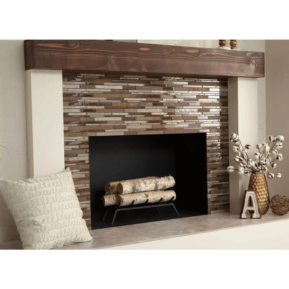 Stone Decor Rustic Slate 12 in. x 14 in. x 8 mm Stone and Glass Random Linear Mosaic Wall Tile (0.95 sq. ft./Each) by Daltile 4 Stone Decor Rustic Slate 12 in. x 14 in. x 8 mm Stone and Glass Random Linear Mosaic Wall Tile (0.95 sq. ft./Each) by Daltile - Image 2