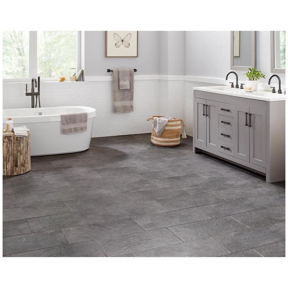Cascade Ridge Slate 12 in. x 24 in. Ceramic Floor and Wall Tile (256.41 sq. ft./pallet) by Daltile 4 Cascade Ridge Slate 12 in. x 24 in. Ceramic Floor and Wall Tile (256.41 sq. ft./pallet) by Daltile - Image 2