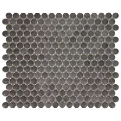 Cascade Ridge Slate 11 in. x 13 in. Glazed Ceramic Penny Round Mosaic Tile (1.06 sq. ft./Each) by Daltile