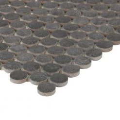 Cascade Ridge Slate 11 in. x 13 in. Glazed Ceramic Penny Round Mosaic Tile (1.06 sq. ft./Each) by Daltile -Daltile Sales Store slate daltile ceramic tile cr08pnyrdhd1p2 77 1000