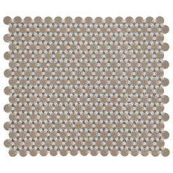 Cascade Ridge Slate 11 in. x 13 in. Glazed Ceramic Penny Round Mosaic Tile (1.06 sq. ft./Each) by Daltile -Daltile Sales Store slate daltile ceramic tile cr08pnyrdhd1p2 c3 1000
