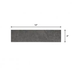 Cascade Ridge Slate Matte 3 in. x 12 in. Glazed Ceramic Bullnose Trim Tile (0.2357 sq. ft./Piece) by Daltile -Daltile Sales Store slate daltile tile trim cr08p43c9hd1p2 66 1000