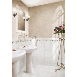 Snow Illusion 2-5/8 in. x 12 in. Marble Decorative Accent Wall Tile (0.2188 sq. ft./ piece) by Daltile -Daltile Sales Store snow illusion daltile decorative accents st62312dcocc1l fa 1000