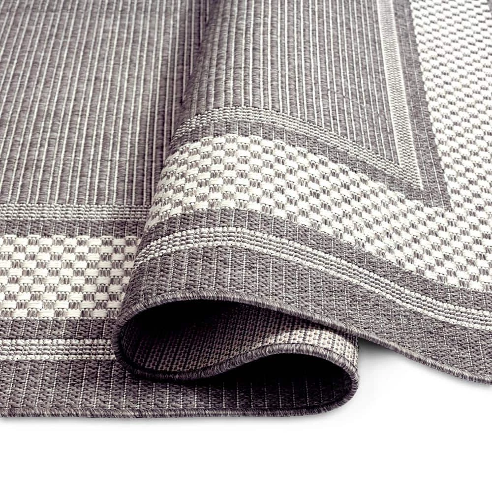 Tripoli Julie Grey/Ivory 5 ft. x 7 ft. Border Indoor/Outdoor Area Rug by Home Dynamix 9 Tripoli Julie Grey/Ivory 5 ft. x 7 ft. Border Indoor/Outdoor Area Rug by Home Dynamix - Image 7