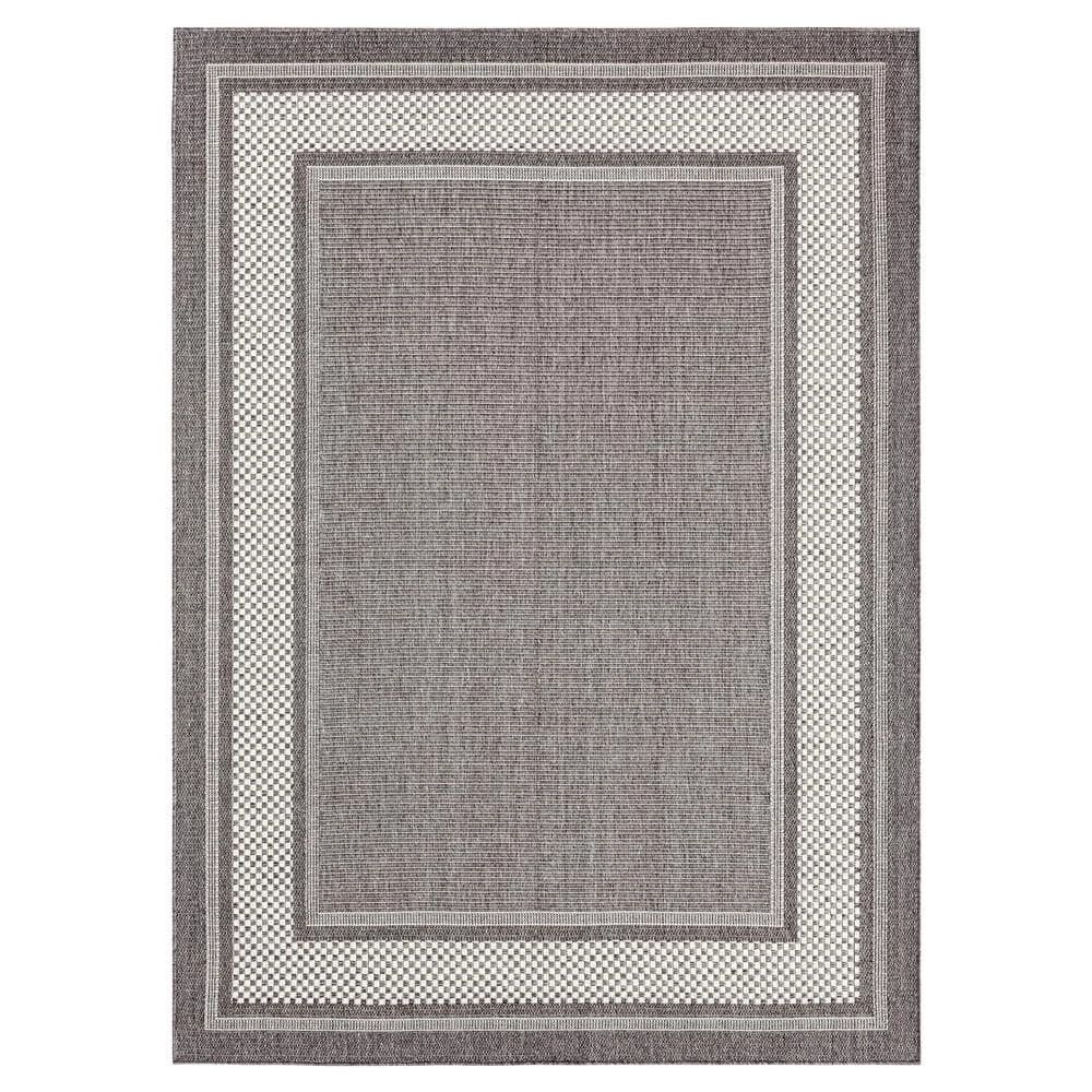 Tripoli Julie Grey/Ivory 5 ft. x 7 ft. Border Indoor/Outdoor Area Rug by Home Dynamix 3 Tripoli Julie Grey/Ivory 5 ft. x 7 ft. Border Indoor/Outdoor Area Rug by Home Dynamix